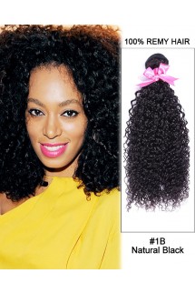 16” #1B Natural Black Kinky Curly Weave 100% Remy Hair Human Hair Extensions 16” #1B Natural Black Kinky Curly Weave 100% Remy Hair Human Hair Extensions